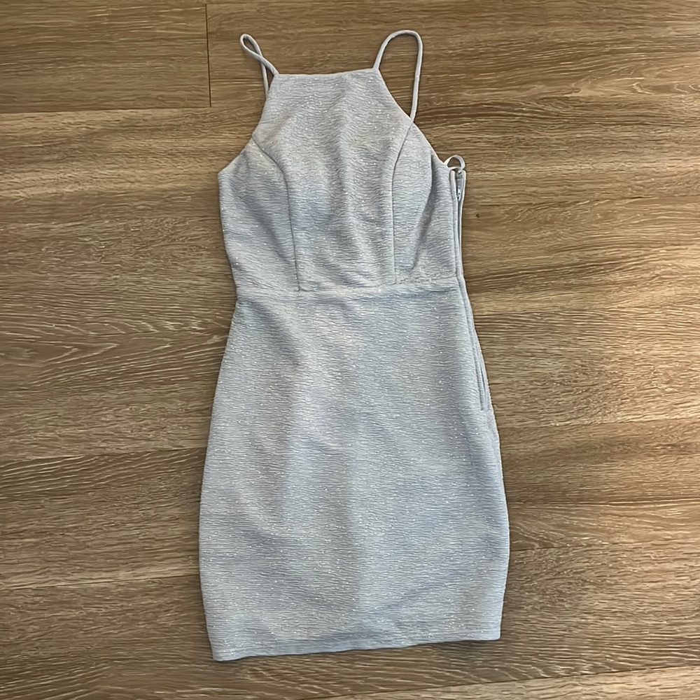 Blue sparkly tight dress